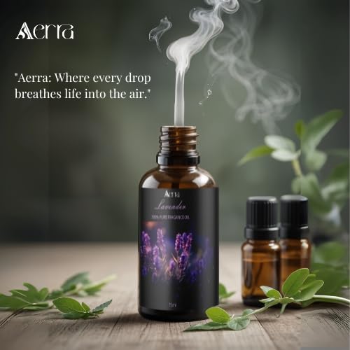 Image of Aerra French Lavender Fragrance Oil (15ml) for Puja, Diffuser, Candles, Soap Making | Calming Aroma Oil for Weddings, Spa, DIY
