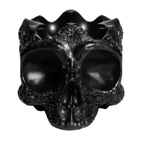 Porte-œufs crâne en résine pour une déco de table d'Halloween