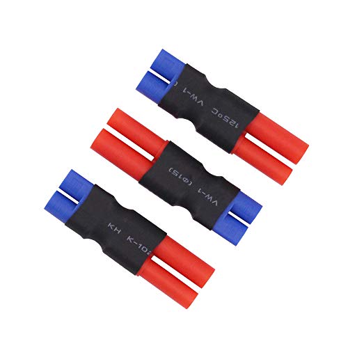 3 Adaptadores EC3 macho a HXT 4mm con carcasa miniatura 3