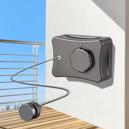 Retractable Clothesline Indoor Outdoor, 16.7 Ft Heavy Duty Wall Mount Automatic Retracting Clothes Lines for Laundry Room, Bathroom & Travel Rv