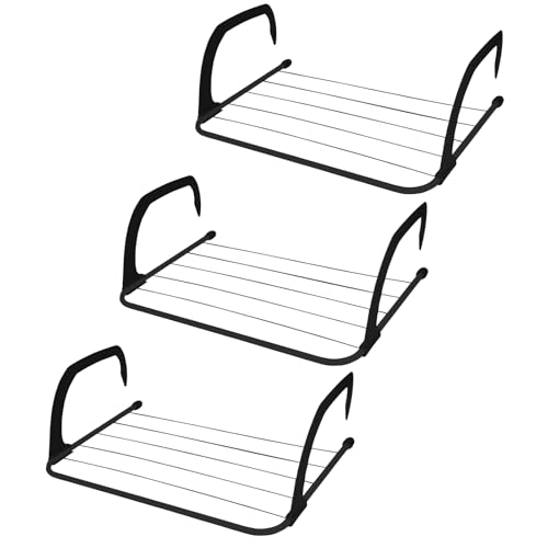 peg it Foldable Clothes Drying Rack (Pack of 3) | 6 Bars Indoor Airers with Adjustable Arms | Over Radiator Clothes Airer for Caravans, Balconies, Windows, Doors