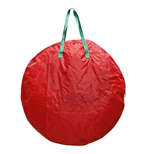 BFYDOAA Christmas Wreath Storage Bag,Wreath Storage Container Sturdy Handles Round Zippered Storage Bags for Wreaths Garland Christmas Tree Holiday Supplies