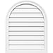 Ekena Millwork GVPRT36X4202SN Round Top Surface Mount PVC Gable Vent, 36"W x 42"H, Factory Primed White