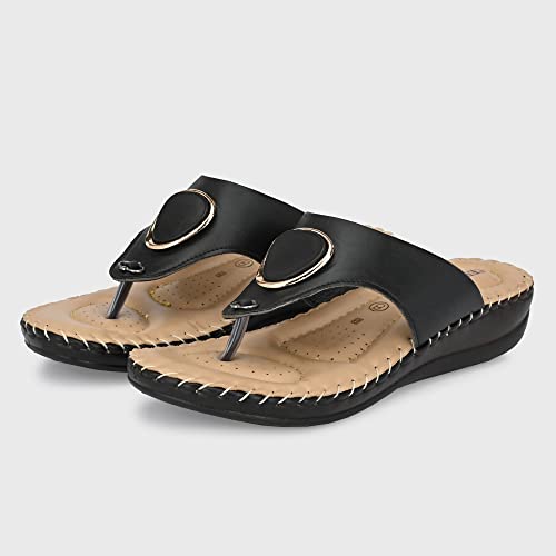 Image of Centrino Women's Thong Comfortable Ortho Care Ladies | Fashion Wear Sandal & Chappal | Soft Cushioned for More Comfort (7902)