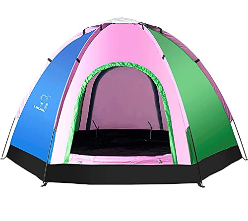 Tente de tunnel 2-6 personnes avec auvent spacieux pour camping familial