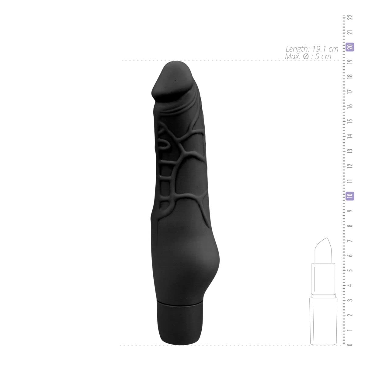 Vibratore per donna - vibratore sessuale - vibratore realistico in silicone nero - massaggiatore 10 modalità di vibrazione