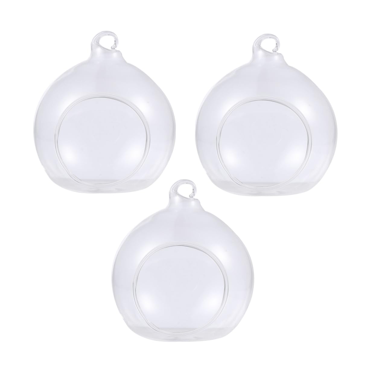 Cabilock 6piezas Bolas Colgantes Transparentes De Navidad Diseño De Agujero Adornos Rellenables para Decoración De Árboles y Manualidades