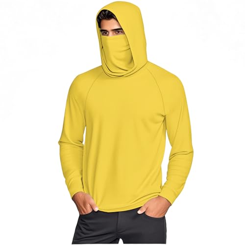 Men's Womens Sun Protection Shirt with Mask Lightweight Long Sleeve Hooded Cooling Hiking Fishing Performance T Shirts4