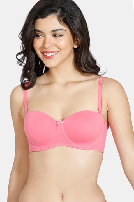 Image of BEWILD Women Balconette Bra | Lightly Padded Comfort | Soft Breathable Cotton Fabric | Seamless Design | Wirefree Comfort | Supportive Fit | Stylish Underwear