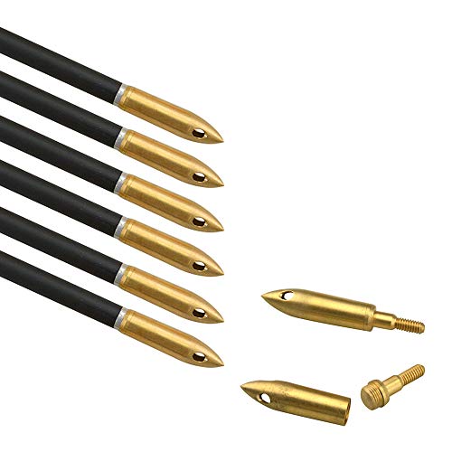 SHARROW6個入 ホイッスルアローヘッド 矢印 矢じり アーチェリー練習矢 口笛矢 矢尻 矢頭 弓道具 ターゲット矢 (3穴)
