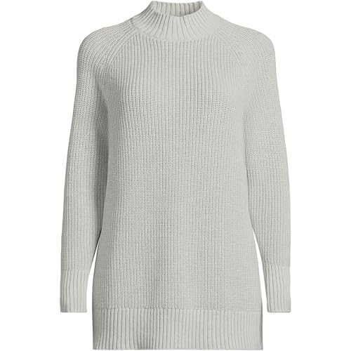 Lands' End Women's Drifter Shaker Easy Fit Mock Neck Sweater3