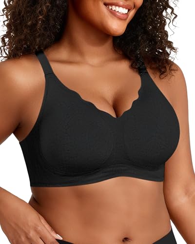Image of OEAK Womens Wireless Jelly Bras Push Up Bralette Full Coverage No Underwire Bra Comfortable Everyday Seamless Tshirt Bras