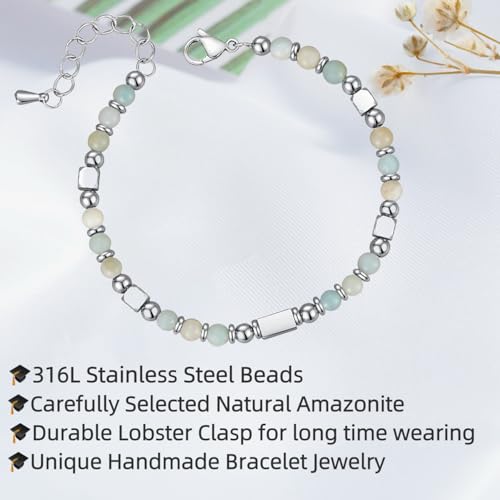 Graduation Gifts for Her 2025 Senior Tiny Gemstone Inspirational Bracelet 5th 8th Grade High School College with Gift Box4
