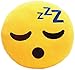 Sweelive Cuscino Emojis Faccina Dormire ZZZ Sorridente Cuscino Emoticon Faccia Dormire ZZZ che Ride Grande Cuscino Decorativo Peluche Emoti Pupazzo Smile Face Colore Giallo