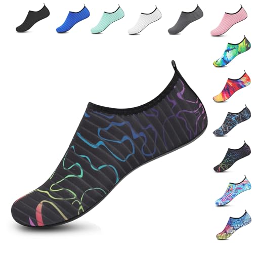 Water Shoes Women Men Adult Quick-Dry Aqua Socks Barefoot Non Slip for Beach Swim River Pool Lake surf