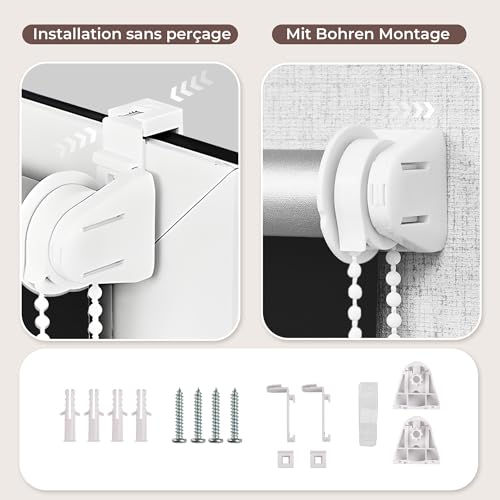 Store occultant sans perçage résolvant les problèmes de vis-à-vis et de chaleur - 6