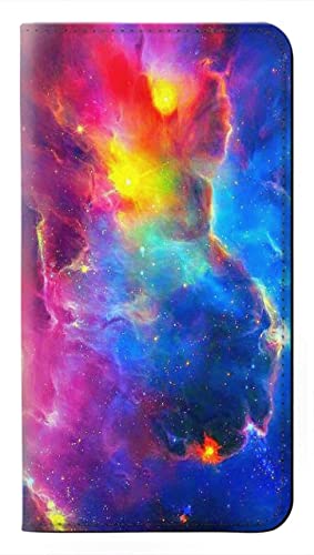 Housse iPhone 15 cuir Nebula Sky étui à clapet pour le bureau et les voyages