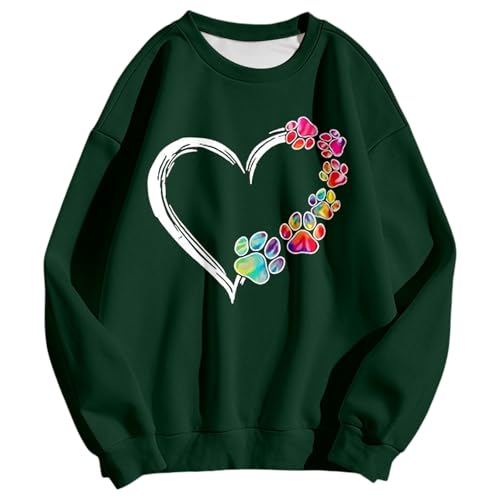 Sweat-shirt ample unisexe manches longues couleur unie haut décontracté col rond
