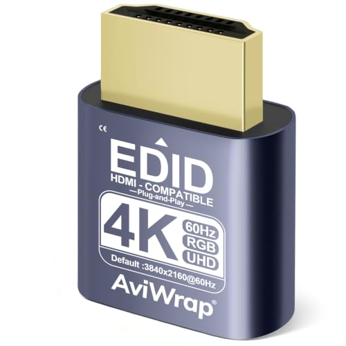 HDMI Dummy Plug, Emulator 4K Virtual Monitor Adaptador miniatura 1