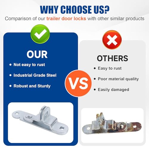 Fuoequl Trailer hasp for Enclosed Trailer Door Latch Cargo Trailer Door Hasp Latch Cargo Trailer