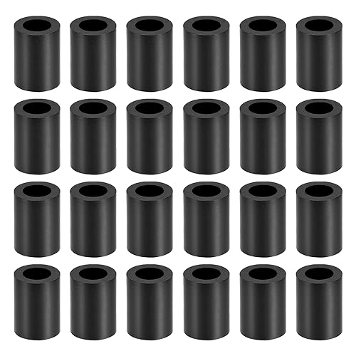 YOKIVE 500 Pcs Black Round Spacer, Not Threaded Washers with High Insulation Effect, Keep Height Consistent