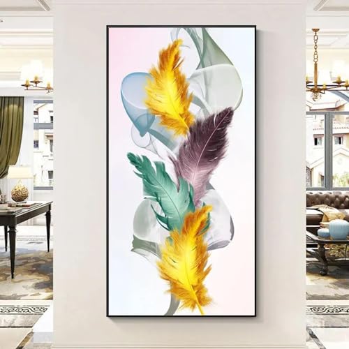 Affiches et impressions plumes colorées toile peinture pour un salon inspirant