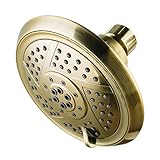 Kingston Brass KX1553 Vilbosch 5-Inch 5-Function Shower Head, Antique Brass