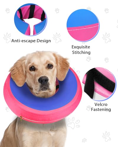 Image of MIDOG Inflatable Dog Cone, Donut Recovery Collar After Surgery, Large+