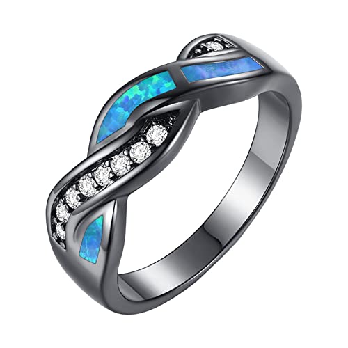 FGUUTYM Jeux Bagues de Fiançailles Ronde Zircon Femmes Bague de Mariage Bagues de Bijoux pour Femmes Pleine Bague Femme Bagues Filles Adolescents Pas Cher, 10, Aucune pierre précieuse