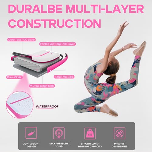 Inflatable-Air-Tumbling-Mat-Gymnastics-Tumble-track-48-inches-Thickness-Air-Mats-for-Home-UseTrainingCheerleadingWater-Yoga-10ft-13ft-16ft-20ft-with-Electric-Air-Pump