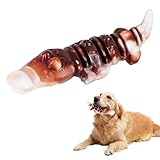 VVancha Tech Giocattoli da masticare per cani aggressivi, giocattoli indistruttibili per cani di taglia media e grande, sapore di manzo sostenibile (Coccodrillo)