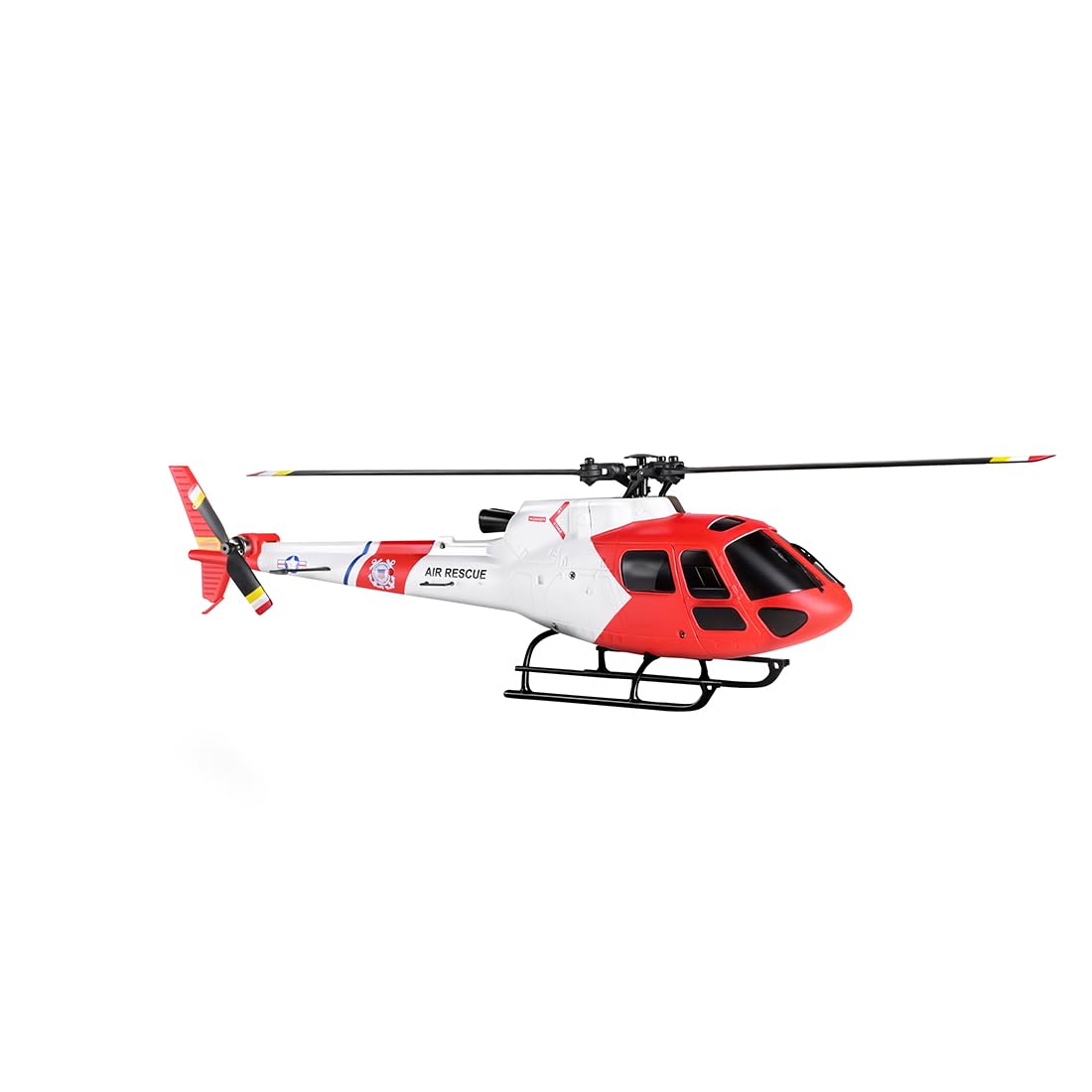 WL AS350 Ferngesteuerter Hubschrauber, 2.4G 4CH 3-Blade Flybarless Realistisches RC Hubschrauber Modell mit Barometrischer Höhenhaltung, optischer Flusspositionierung und One-Key TOL, 1