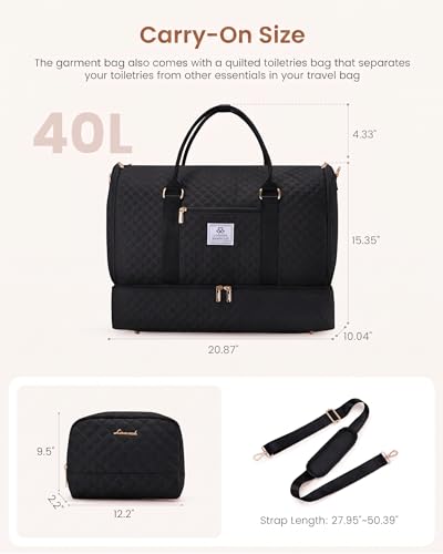 LOVEVOOK Convertible Garment Bag with Shoe Compartment