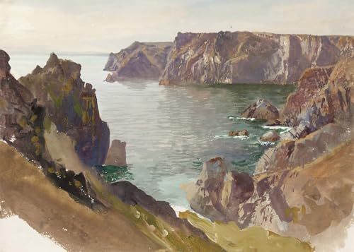 Cuadro en lienzo Cornualles de William Trost Richards para decoración 60x90cm