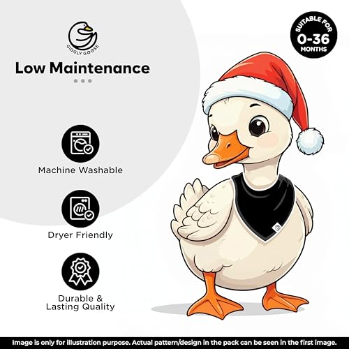 Premium Baby Bibs – 3 Pack for Boys & Girls | Natural Cotton, Super Absorbent Drool & Teething Bibs with Adjustable Snaps - White Bandana Bibs4