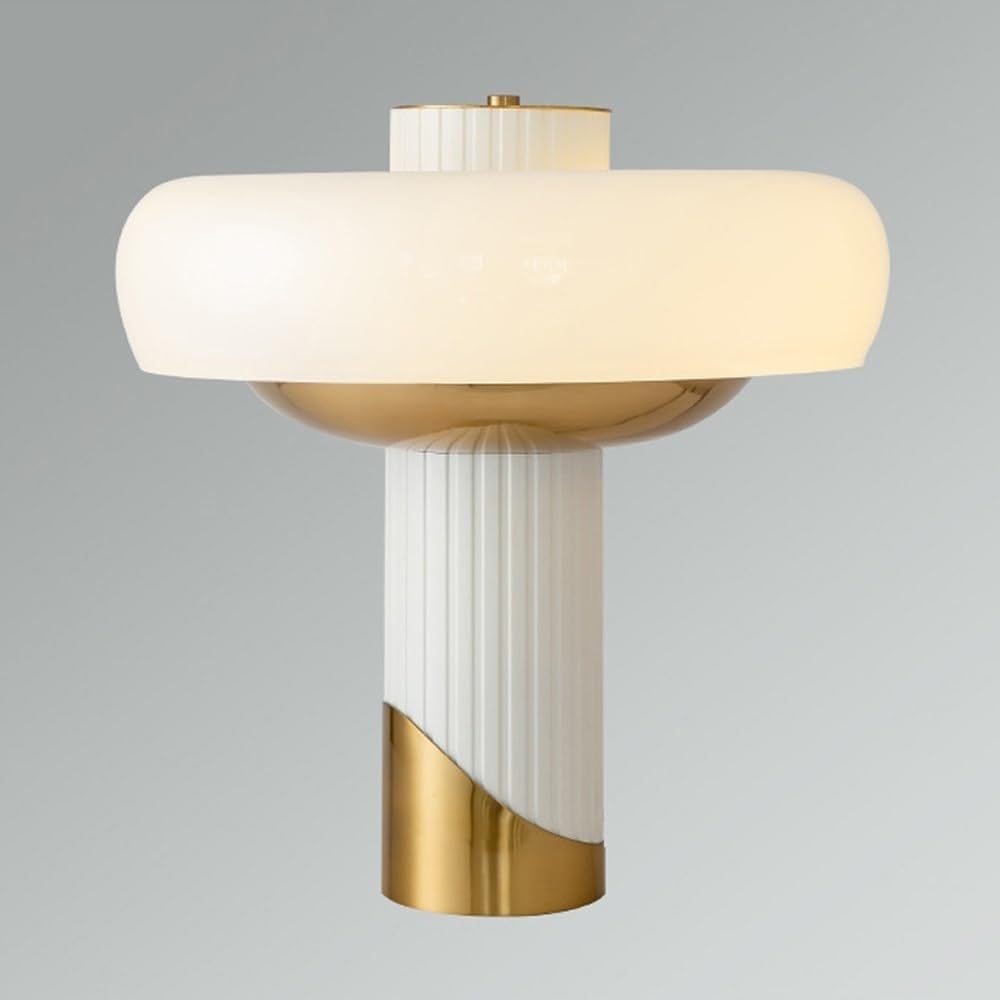Lampade da tavolo E14, con paralume in vetro bianco latte, piccola lampada con funzione di protezione degli occhi, camera da letto con filo soggiorno