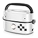 Produktbild Bento Box Portable Isolierung Heizung Mini Rice Cooker Keramik Liner Doppelkombination große Kapazität geeignet für Arbeiter Student Lunch-Box,Black