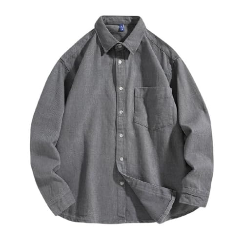 Chemise vintage homme style japonais brodée en coton gratté doux