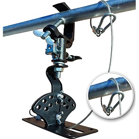 BIGalleons Truss Clamps Stage Speaker Mount, Heavy Duty Cast Aluminum, Quick Release C-Shape Fit Pipe, 360° Rotatable Angle, 180°Tilt, Speaker Surround Sound System Hold up to 220 Lbs Black (2 Packs) Cover