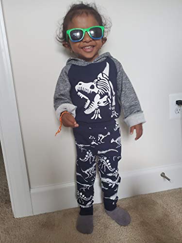 Baby Boys Dinosaur Long Sleeve Hoodie Tops Sweatsuit Pants Winter Outfit Set3