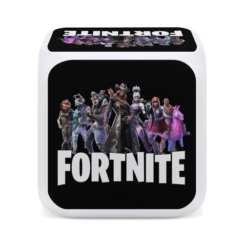 目覚まし時計 フォートナイト 置き時計 めざまし時計 目覚ましライト テーブルクロック 7色夜間ライト LEDナイトライト付き 電池式 卓上時計 温度表示 明るさ調整 部屋 オフィス台所用 寝室用 贈り物