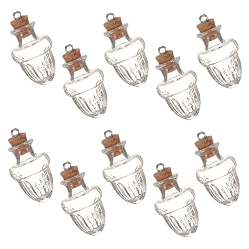 10 pièces bouteille en verre pendentif message bocaux en verre lune de miel bouteilles de souhait de mariage petites bouteilles petites bouteilles en verre pot de sort porte-bouteille de douche