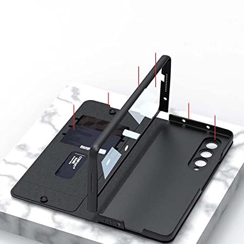 para o Samsung Galaxy Z Dobra 4 Estojo com porta caneta S,Capa de Couro Empresarial Slot de caneta S