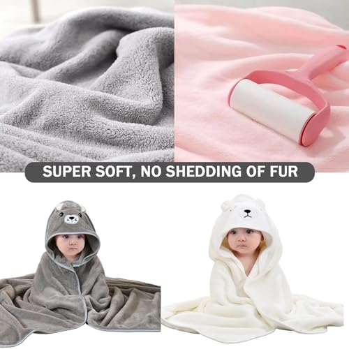 Serviette bain à capuche bébé en coton doux | Set de 3 cape de bain