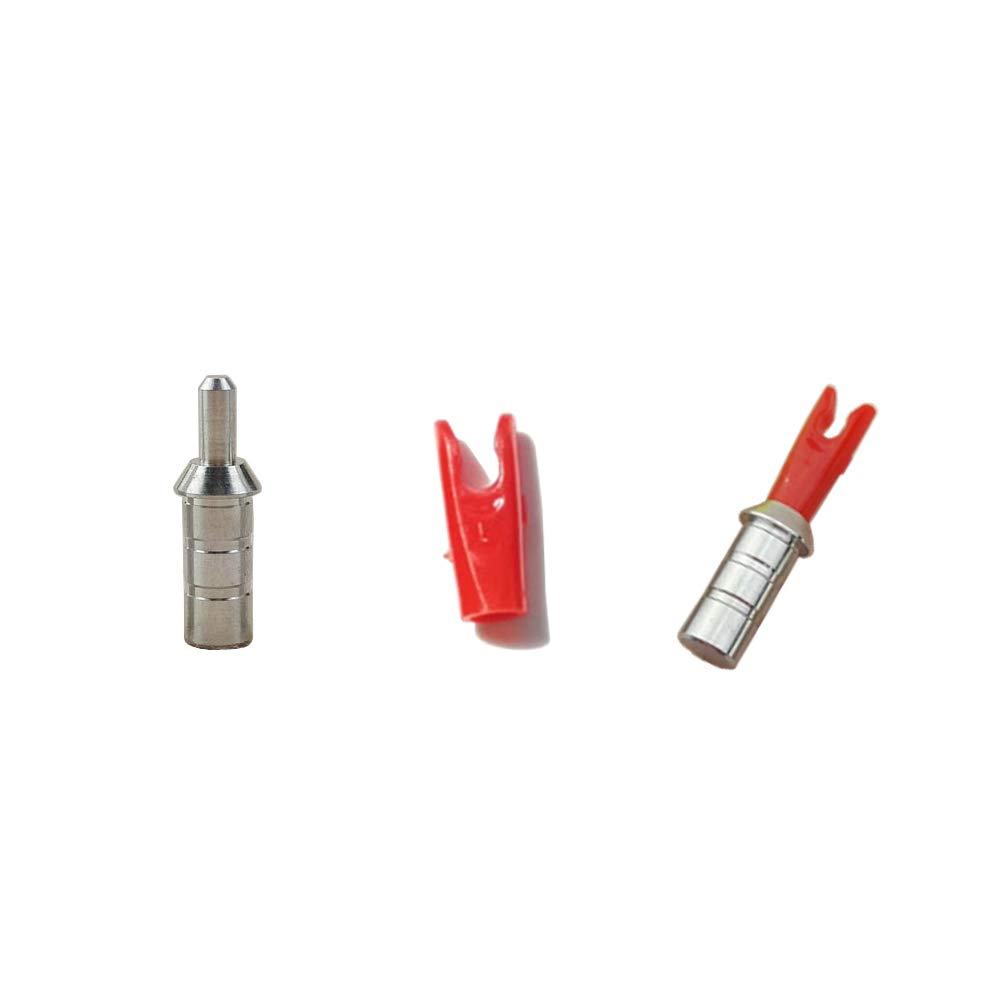 50pcs Tiro con L'Arco Cocche di Freccia con Chiodo di Protezioni in Alluminio Cocche Pin Connettore per Albero di Freccia ID 4.2mm 6.0mm 6.2mm