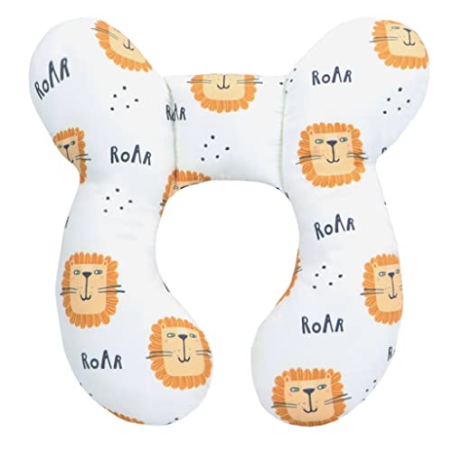 Image of vocheer Baby Travel Pillow(Upgraded), Head and Neck Support Pillow for Pushchair, Car Seat, Stroller, Bouncer, Cotton(Lion)