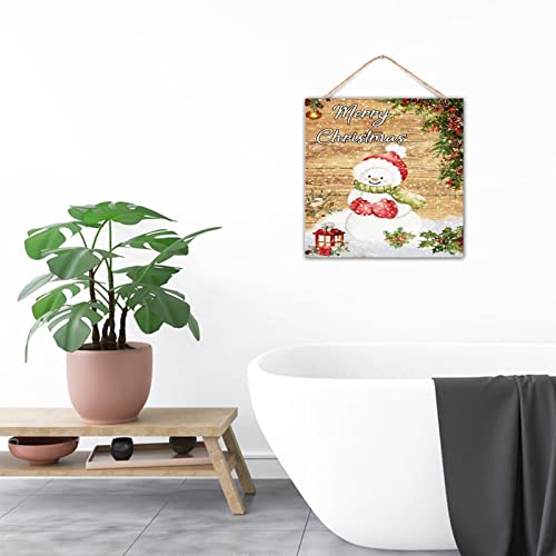 Panneau de décoration murale rustique de Noël en bois portrait de Père premium - 7