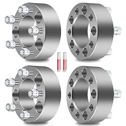 ECCPP 4X 5 Lug 5x114.3 Wheel Spacer 2" 5x4.5 to 5x4.5 82.5mm Bolt On 1/2"x20 fit for Mustang Ranger Crown Victoria Explorer for Cherokee Wrangler for Grand Marquis
