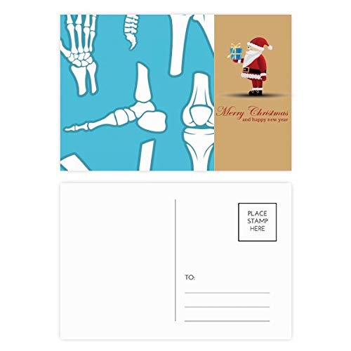 Cartes postales Père Noël humain bleu en lot de 20 pour vos voeux de Noël