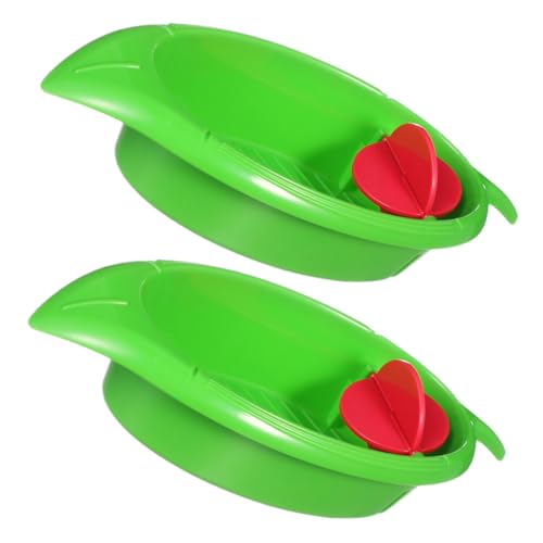 Holibanna 2pcs Box Parrot Bath Bird Shower Bath Bird Bath Bird Cage Bath Parrot Bath Parakeet Bathtub Bird Parakeet Bathing Tub Parakeet Bath Tub Bird Shower Tub Pet Green Plastic